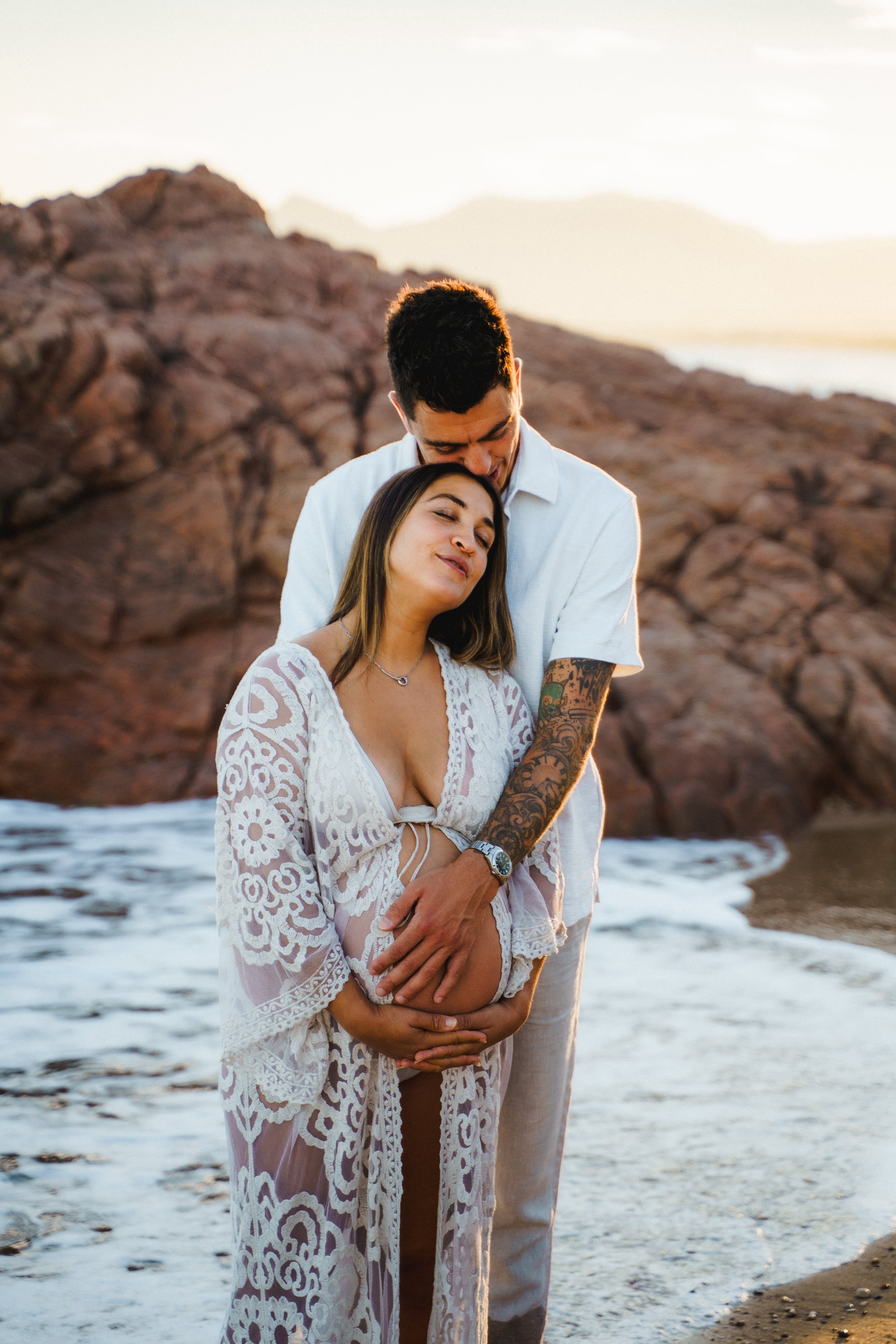 seance photo plage enceinte